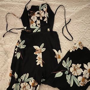 Urban Outfitters Floral Backless Jumpsuit